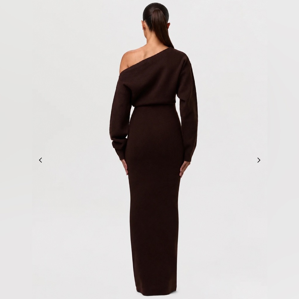 Naked Wardrobe Knit Off-Shoulder Sweater Maxi Dress - Picture 7 of 13